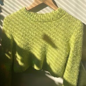 Neon Crop Sweater 💚